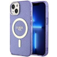 Guess GUHMP14SHCMCGU iPhone 14 6.1" purpurowy/purple hardcase Glitter Gold