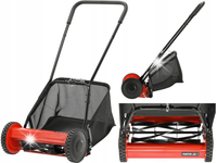 YATO KOSIARKA RĘCZNA BĘBNOWA 40CM DO TRAWY KOSZ 27L Z REGULACJĄ 17-43MM