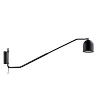 Kinkiet LAMPA ścienna PURO 20814102 Kaspa metalowa OPRAWA regulowana reflektorek na wysięgniku czarny