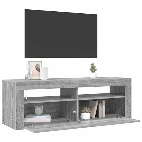 Szafka pod TV z LED, szary dąb sonoma, 120x35x40 cm na Arena.pl