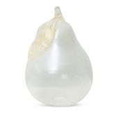 Figurka ręcznie wykonana Gruszka GABI 11x11x15 biała + złota