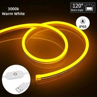 Taśma LED neonowa USB 5V ciepły biały 5m z dotykowym włącznikiem