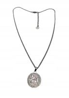 Piękny naszyjnik celebrytka róża cyrkonia kolor srebrny