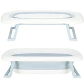 Wanienka dla dzieci silikonowa składana miętowo-biała