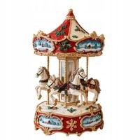 Świąteczna Karuzela Z Pozytywką Ozdoba Dekoracja konie figurka prezent