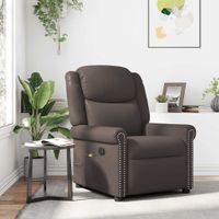 Fotel masujący, brązowy, sztuczna skóra z połyskiem