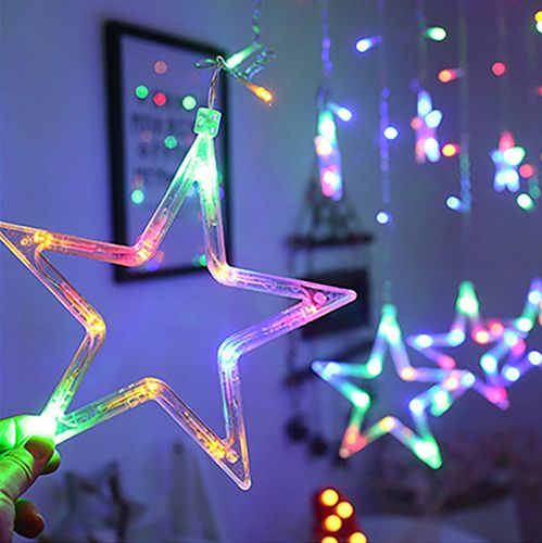 kurtyna świetlna 138 led zewnętrzne multikolor girlanda światełka na Arena.pl