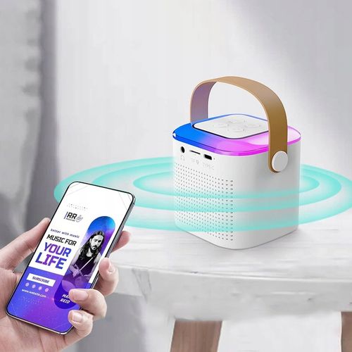 PRZENOŚNY MIKROFON BEZPRZEWODOWY KARAOKE BLUETOOTH DO IMPREZĘ + 2 MIKROFON na Arena.pl