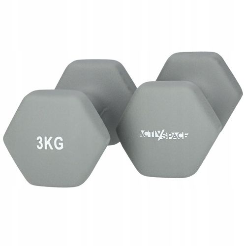 HANTLE CIĘŻARKI DO ĆWICZEŃ HANTELKI ŻELIWNE ANTYPOŚLIZGOWE ZESTAW 2x3 KG na Arena.pl