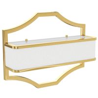 Kinkiet klasyczny Gerdo Parette abażurowa lampa biała złota