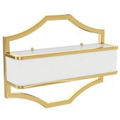 Kinkiet klasyczny Gerdo Parette abażurowa lampa biała złota