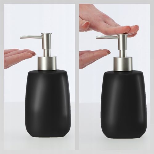 Dozownik Na Mydło Płyn Pojemnik Czarny 2 x 400ml na Arena.pl