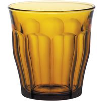 szklanka duralex picardie amber 310 ml pomarańczowa - zestaw 6 szt.