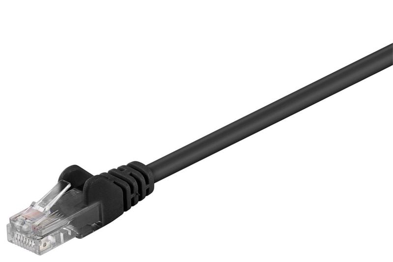 MicroConnect U/UTP CAT5e 1M Black PVC zdjęcie 1