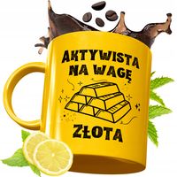 Złoty Kubek Premium Dla Aktywisty Prezent Z Nadrukiem Ze Zdjęciem