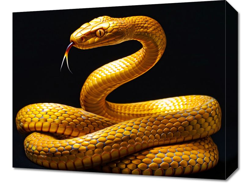 Obraz 50x40cm Złoty Wąż zdjęcie 1