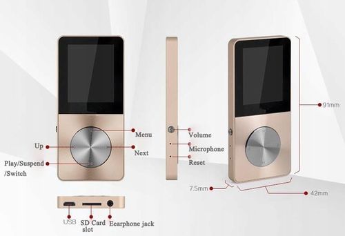 Odtwarzacz MP4 T1 8GB głośnik microSD MP3 różowy na Arena.pl