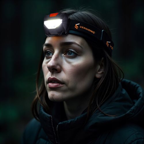 Latarka czołowa LED VERGIONIC 3W – na baterie. regulowana opaska na Arena.pl