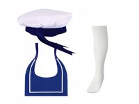 ZESTAW MARYNARZ KOŁNIERZYK CZAPKA KAPITANA 3el