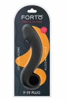 forto f-19 plug black silikonowy anatomiczny z uchwytem czarny