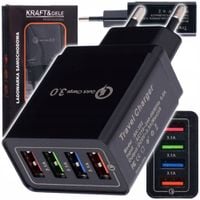 Ładowarka sieciowa quick charge usb 3100 ma 5 v czarna KD1239