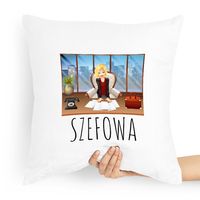 Poduszka Prezent Dla Szefa Szefowa Z Nadrukiem Ze Zdjęciem
