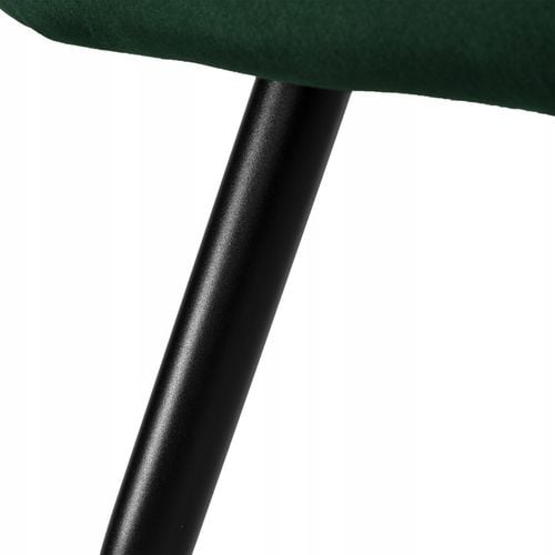 KRZESŁO WELUROWE TAPICEROWANE NOWOCZESNE CZARNE NOGI BUTELKOWA ZIELEŃ na Arena.pl