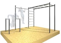 Drabinka gimnastyczna ogrodowa z drążkiem i poręczami OCYNK Street workout UNDERFIT UF9888