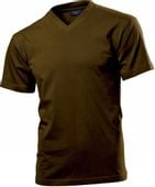 15 # HANES # NOWY BRĄZOWY T-SHIRT V-NECK ROZMIAR S