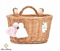 Mini koszyk rowerowy dla dzieci Koszyczek na rower dziecięcy Polska Wiklina