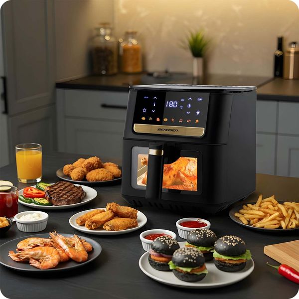 Frytkownica beztłuszczowa Air fryer Berdsen BD-655 czarna zdjęcie 13