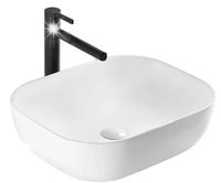 Umywalka Nablatowa Biała Ceramiczna 50x40cm Na Szafkę Blat REA MONA SLIM