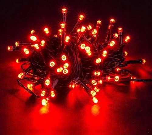 Lampki Choinkowe LED 500 Czerwone 38 m Zewnętrzne Wewnętrzne IP44 na Arena.pl