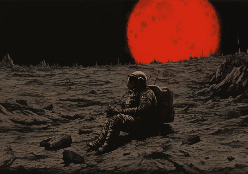Plakat 100x70cm Samotność w Kosmosie zdjęcie 1