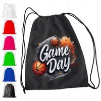CZARNY WOREK DO PRZEDSZKOLA SZKOŁY, NA WF - GAME DAY ZAWODY