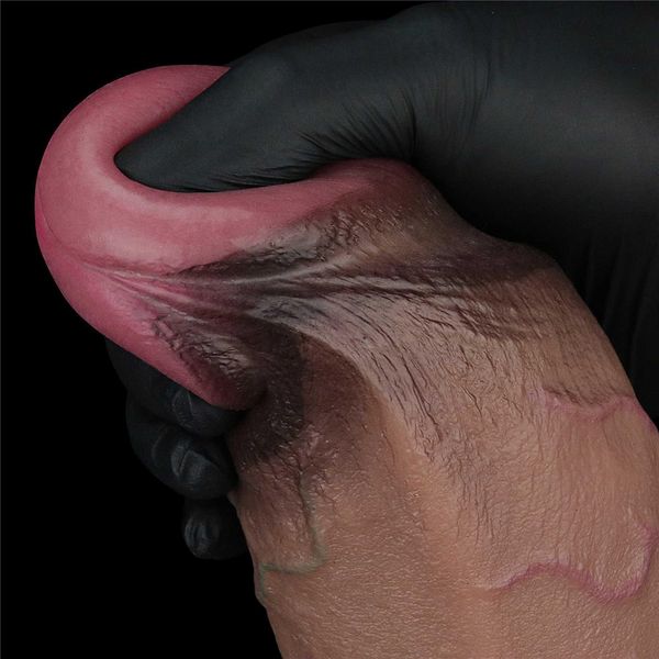9.5"""" Dual Layered Silicone Cock Xxl zdjęcie 7