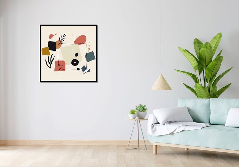 Plakat 80x80cm Abstrakcyjny Dialog zdjęcie 4