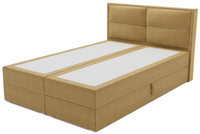 Łóżko Kontynentalne z Pojemnikiem do Sypialni Arizona 140x200 Ciemny Beż