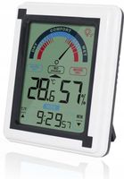 TERMOMETR POKOJOWY STACJA POGODOWA HIGROMETR WILGOTNOŚCIOMIERZ CYFROWY 5w1