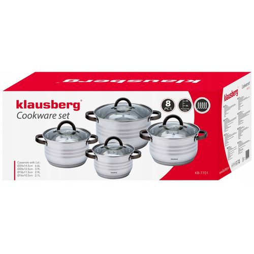 ZESTAW GARNKÓW 8 ELEMENTÓW KLAUSBERG KB-7701 na Arena.pl