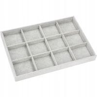 TACA EKSPOZYTOR NA ZEGARKI BRANSOLETKI BIŻUTERIĘ PUDEŁKO POJEMNIK ETUI