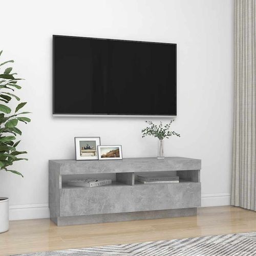 Szafka pod TV z oświetleniem LED, szarość betonu, 100x35x40 cm na Arena.pl