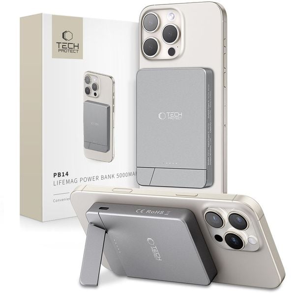 Powerbank TECH-PROTECT PB14 LifeMag MagSafe 5000mAh do iPhone zdjęcie 1