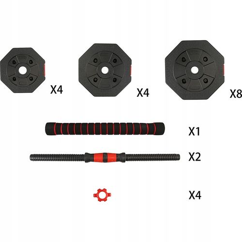 Hantle 2x20kg Bitumiczne Regulowane ZESTAW 40kg na Arena.pl
