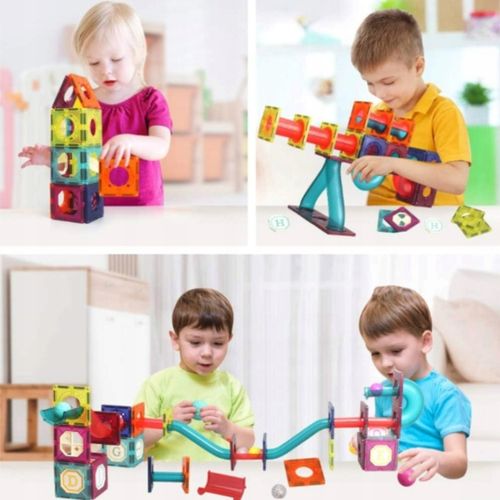 KLOCKI MAGNETYCZNE DLA DZIECKA KONSTRUKCYJNE 3D EDUKACYJNE TOR KULKOWY 42EL na Arena.pl