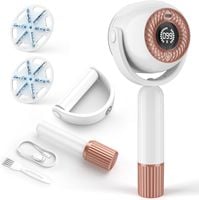 Elektryczna Golarka do Ubrań 2 w 1 LCD Biała USB Usuwa Zmechacenia 6 Ostrzy