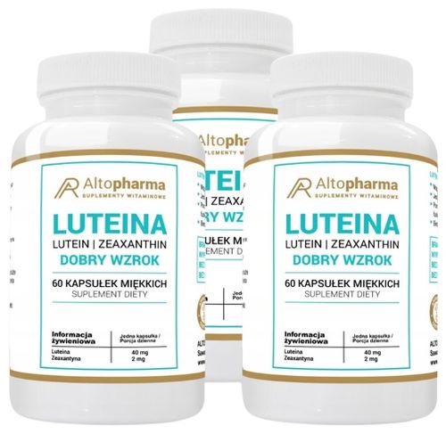 AltoPharma Luteina 40mg 60 kapsułek Zeaksantyna Kwiat Nagietka Dobry wzrok na Arena.pl