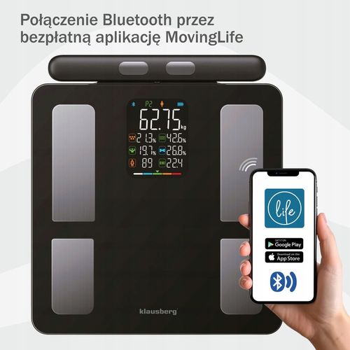 Waga łazienkowa z uchwytem, elektroniczna, precyzyjna skład ciała, na Arena.pl