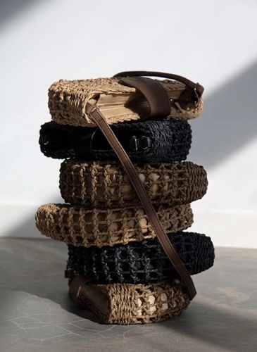 Torebka PLECIONA na ramię BOHO KOSZYK PÓŁKSIĘŻYC na Arena.pl