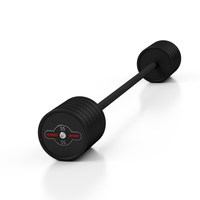 Sztanga prosta gumowana 55 kg MARBO SPORT czarny mat